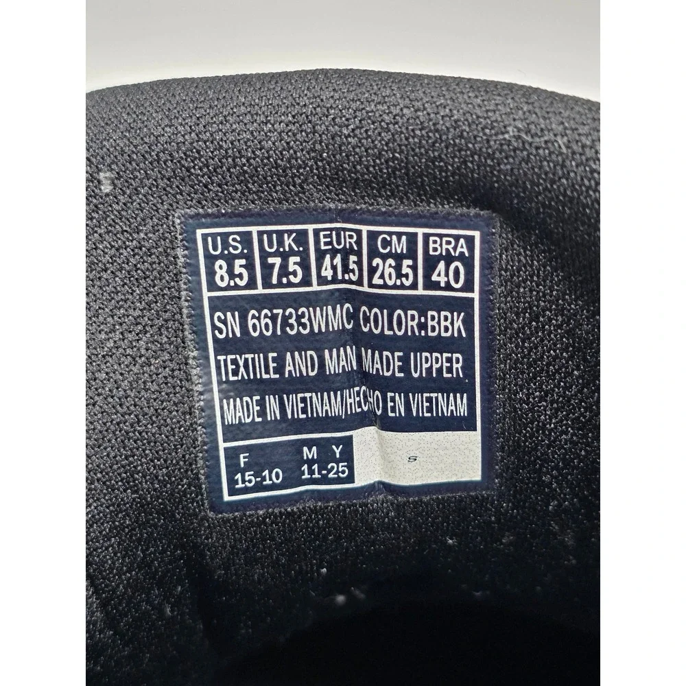 Skechers Glide-Step Men 8.5 Wide Fit Black Sneakers 66733WMCBBK Memory Foam New